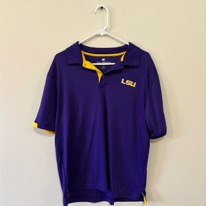 LSU Tigers Colosseum Purple and Gold Men's Polo